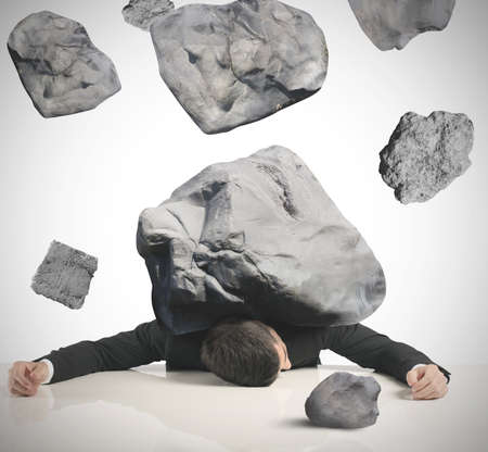 Concept of stress of a businessmanの写真素材