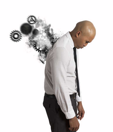 Concept of hard stress of a businessmanの写真素材