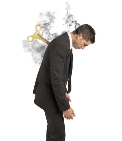Stress concept of a businessman at workの写真素材