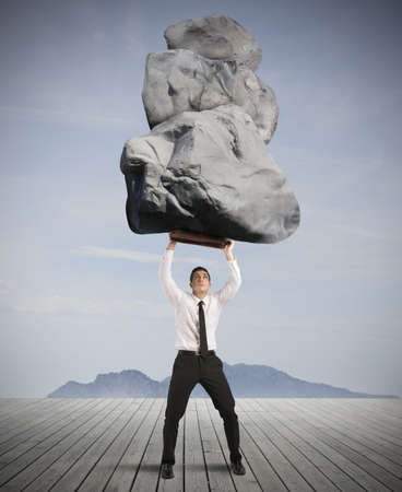 Concept of success and determination in hard businessの写真素材