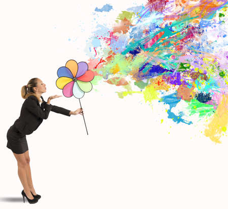 Concept of creative business with color effectの写真素材