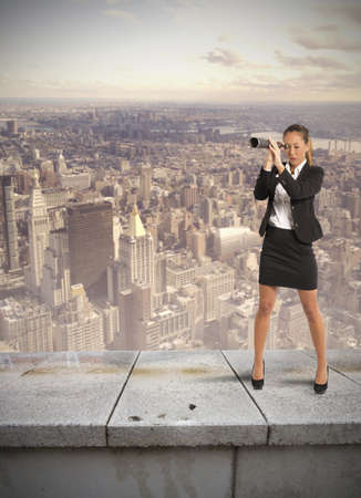 Concept of career and ambition of a businesswomanの写真素材