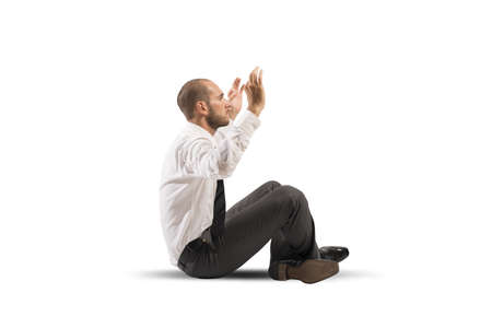 Concept of zen relax of a businessmanの写真素材