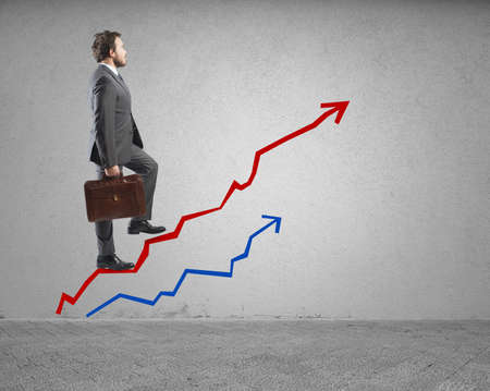 Concept of Success and determination in businessの写真素材