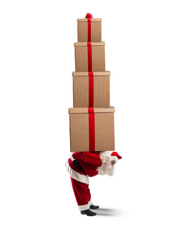 Concept of Santa Claus full of giftsの写真素材
