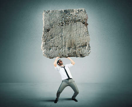 Concept of Stress and hard career a businessmanの写真素材