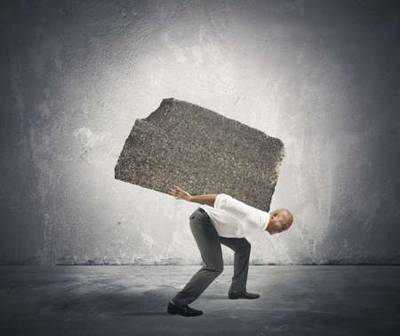 Concept of Stress and hard career a businessmanの写真素材