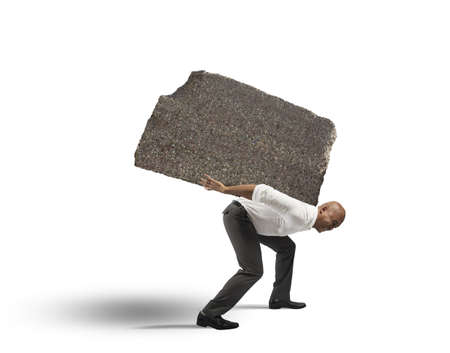 Concept of Stress and hard career a businessman
