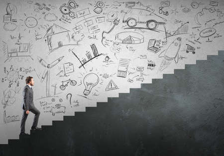 Concept of Career and ambition of a businessmanの写真素材