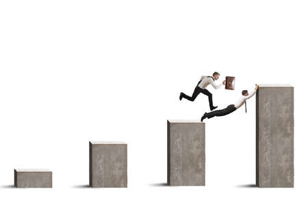 Concept of teamwork and partnership on business workの写真素材