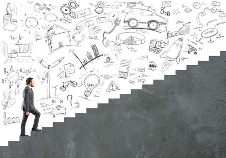 Concept of Career and ambition of a businessman