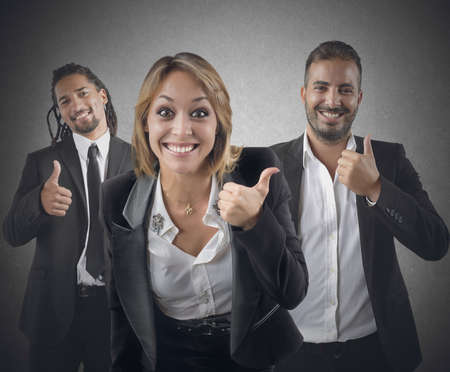 Entrepreneurs optimistic smile for their beautiful career