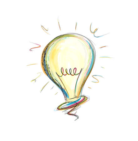 Concept of idea in a light bulb