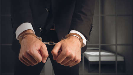 Businessman arrested for fraud to the stateの写真素材