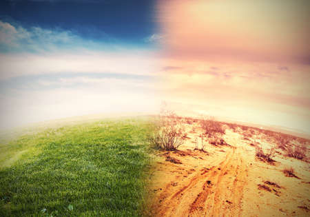 Alteration of natural environment and global warmingの写真素材