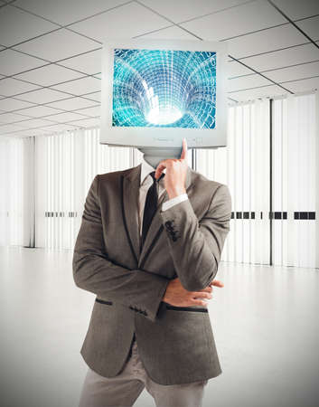 Think and process as a digital mindの写真素材