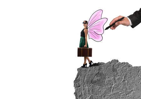 Free traveler go anywhere like a butterflyの写真素材