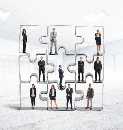 Cooperation and integration for a successful teamの写真素材