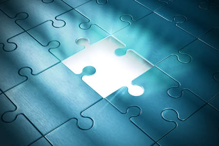 Missing piece of the puzzle of successの写真素材
