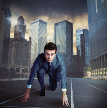 Businessman fierce ready for a new challengeの写真素材