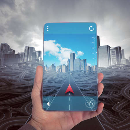 Reach a right destination with GPS Navigatorの写真素材