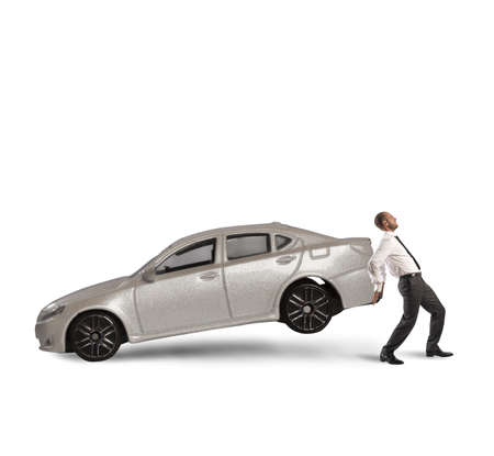 Strong businessman motivated with a great determinationの写真素材