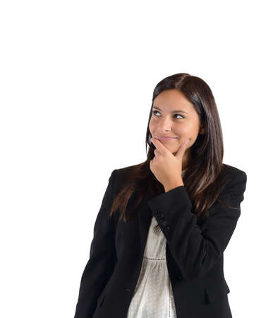 Businesswoman invents lie to tell the bossの写真素材