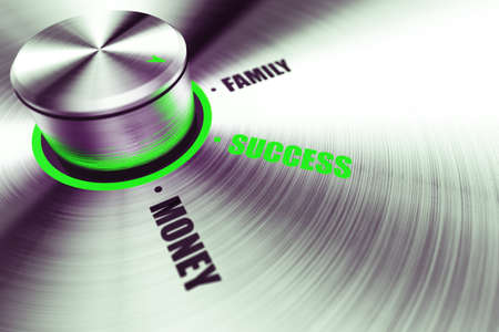 Wheel of a selector bet on successの写真素材