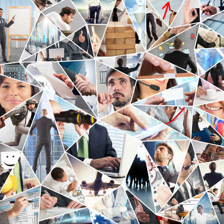 Women and men in their business lifeの写真素材