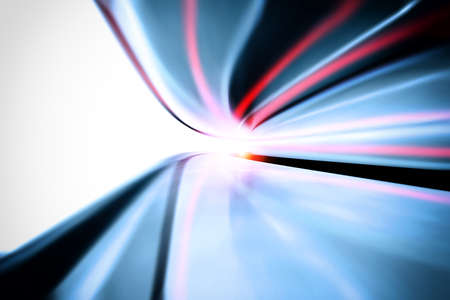 Background of a futuristic tunnel with lightの写真素材