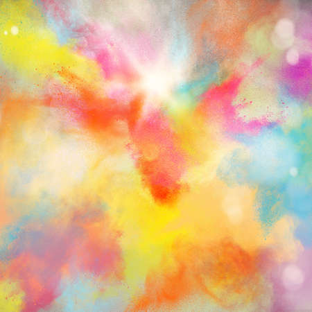Background of burst of bright colored powders