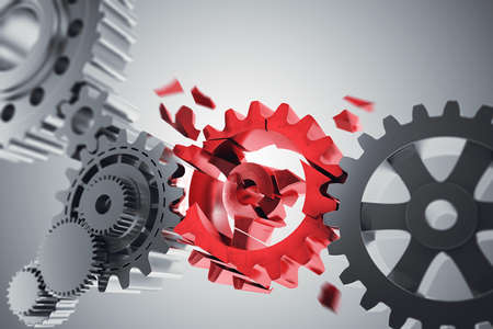 connection problem of mechanism gears. 3D Renderingの写真素材