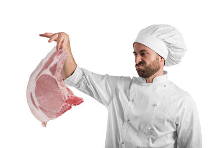 Disgusted vegetarian chefの写真素材