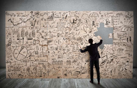 Missing piece of a puzzleの写真素材