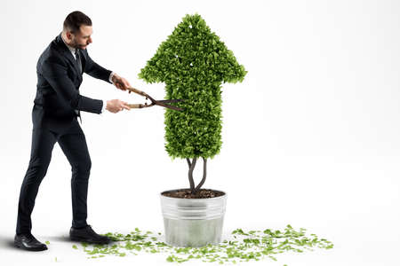 Growing the economy company . 3D Renderingの写真素材