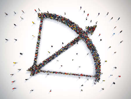 3D rendering of arrow people. 3D Renderingの写真素材