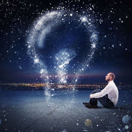 Bright idea as the starsの写真素材