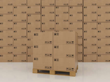 Packaged to be shipped. 3D Renderingの写真素材