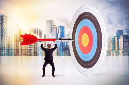 Aim the centerの写真素材