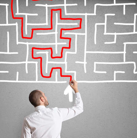 Finding the solutionの写真素材