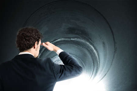 Get out of the tunnelの写真素材