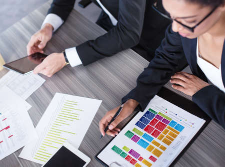 Team of business person works together. Concept of teamworkの写真素材