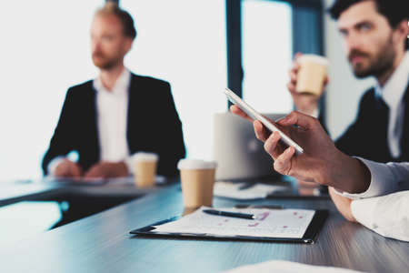 Team of business person works together. Concept of teamworkの写真素材
