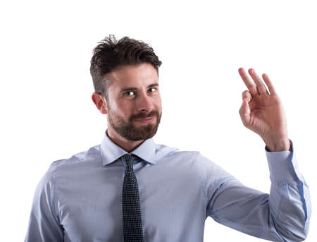 Businessman has success on financial affairsの写真素材