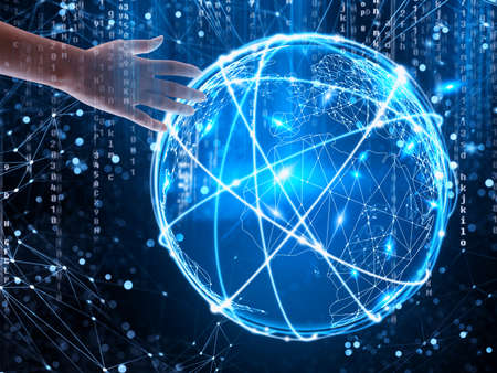 Concept of global internet connection networkの写真素材