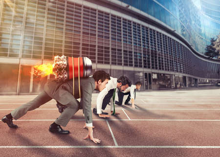 Push to reach the goals before the othersの写真素材