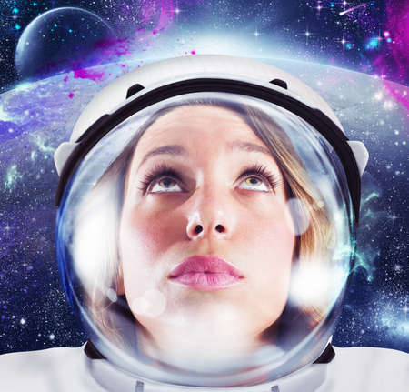 Woman astronautの写真素材