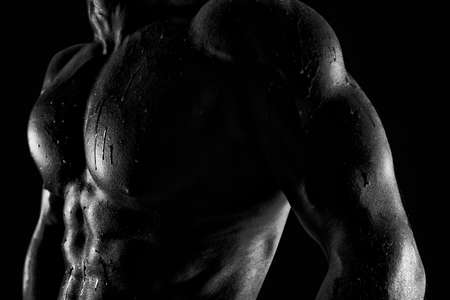 Muscular of a body building trainer manの写真素材