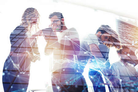 Business people collaborate together in the office.
