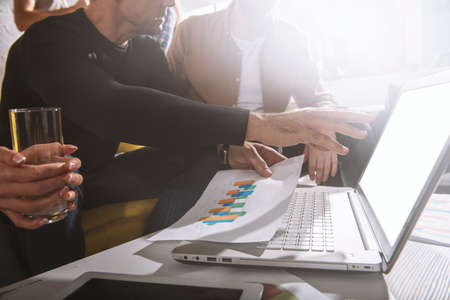 Team of business person works together. Concept of teamwork